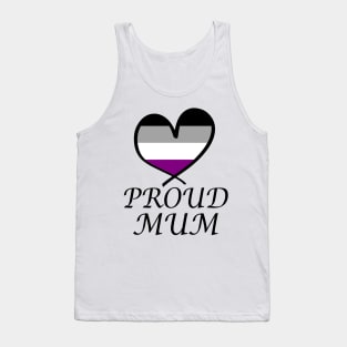 Proud Mum LGBT Gay Pride Month Asexual Flag Tank Top